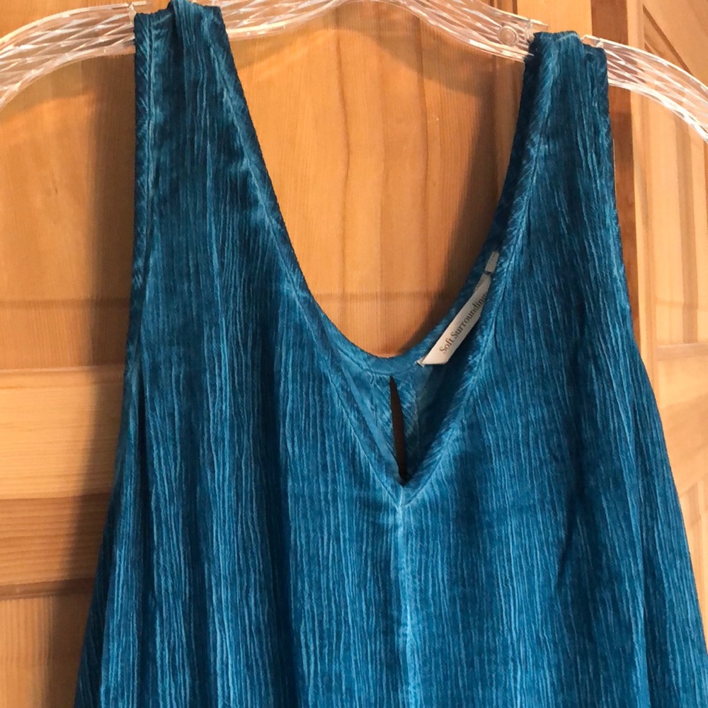 Dark Aqua High Low hem Maxi Dress